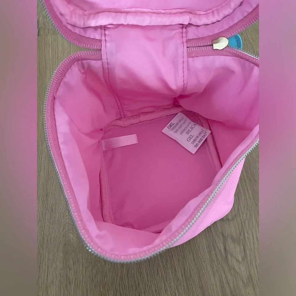 NEW Juicy Couture Pink Cosmetic Bag with Blue Heart Charm